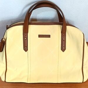 NWT Vera Bradley Yellow Preppy Poly Marlo Satchel Hand Bag Purse MSRP $108